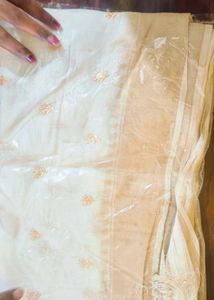 Elegant Cream Saree