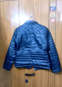 Stylish Black Faux Leather Jacket