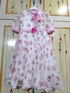 Floral Pink &amp; White Dress