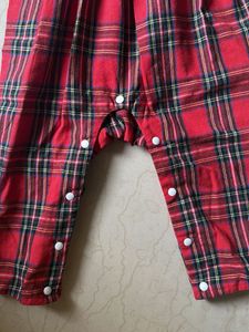 Plaid Baby Romper