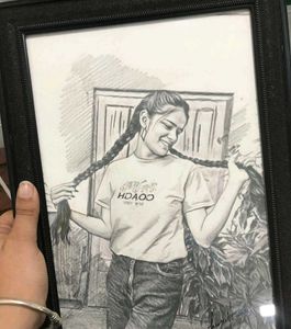 Black And White Sketch With Frame