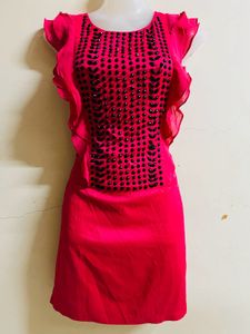 Korean Baby Pink Designer One Piece💝