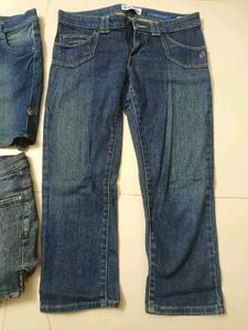 Combo Of Denim Shorts, Pant And Jeans