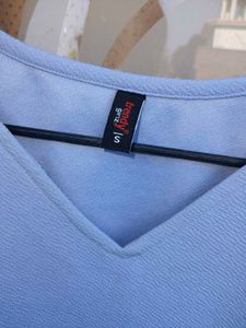 Cute Blue Peplum Top