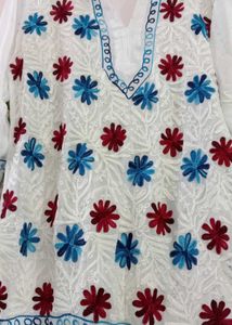 White Embroidered Kurta