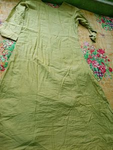 Pink And Green Kurta Set