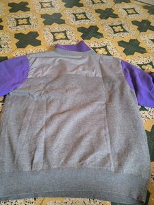 Grey &amp; Purple Pullover