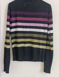 Striped Turtleneck Sweater