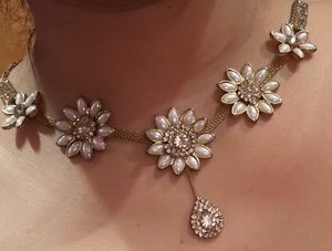 Floral Pearl Statement Necklace