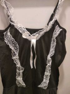 Black Lace Trim Cami Top