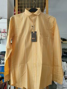 Striped Yellow Dress Shirt