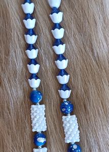 White And Blue Pearl Necklace