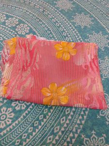 pink saree fix price 150