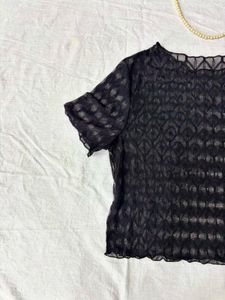 Sheer Black Top