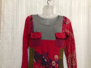 Alvacana Red Midi Long Sleeve Dress