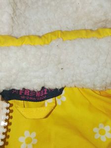 Cute Yellow Kids' Hooded Jacketand sweater