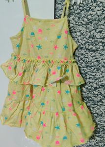 Sleeveless Frock Beach Design