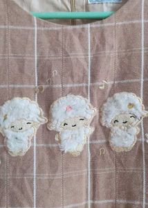 Cute Girl&#39;s Checkered Dress