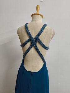 Elegant Blue Maxi Dress