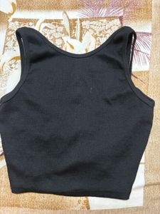 Black Ribbed Tank Top