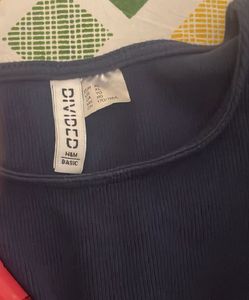 H&amp;M Navy Blue Long Sleeve Top