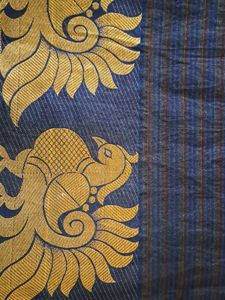 Blue Cotton Silk Saree With Blouse