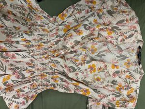 clinched waist floral top