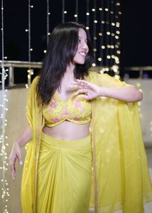 Lime Yellow Embroidered Set