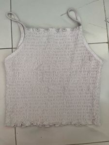 White Smocked Tank Top Xs size