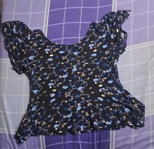 Floral Print Peplum Top