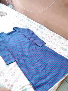 Checkered Blue Dress