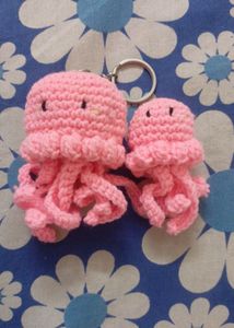 Crochet Octopus Keychain Or Charm🦑