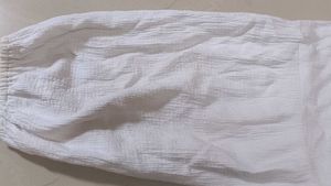 Stylish White Balloon Sleeves Top