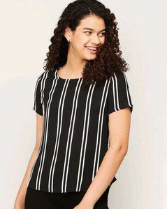 Striped Black & White Top