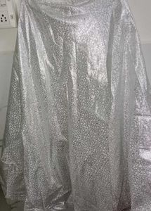 Silver Embellished Maxi Skirt