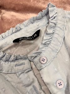 Chic Light Blue Button-Down Top