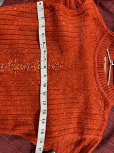 Orange Knit Sweater