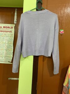 Lavender Cropped Sweater