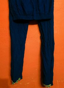 Embroidered Navy Kaftan