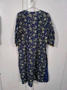 Aurelia Blue Printed Kurta Set