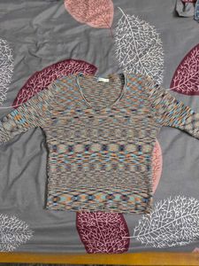 Patterned Knit Sweater