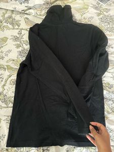 unisex Black Turtleneck Top