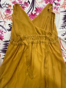 Mustard Unique Belted Dress