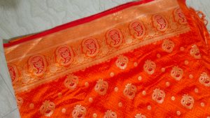 Orange Saree With Blouse