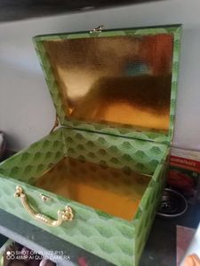 🟩New Green Colour Cardboard Storage Bo