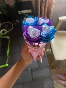Handmade Ribbon Rose Bouquet