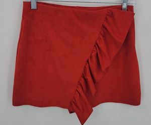 Zara Red Suede Skort