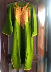 Woolen Embroidered Pheran from Kashmir