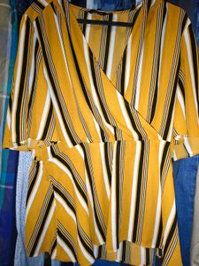 Striped Wrap Blouse 34 - 36 inches chest