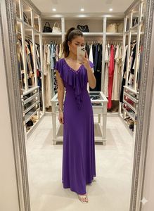 branded plus size Elegant Purple Maxi Dress